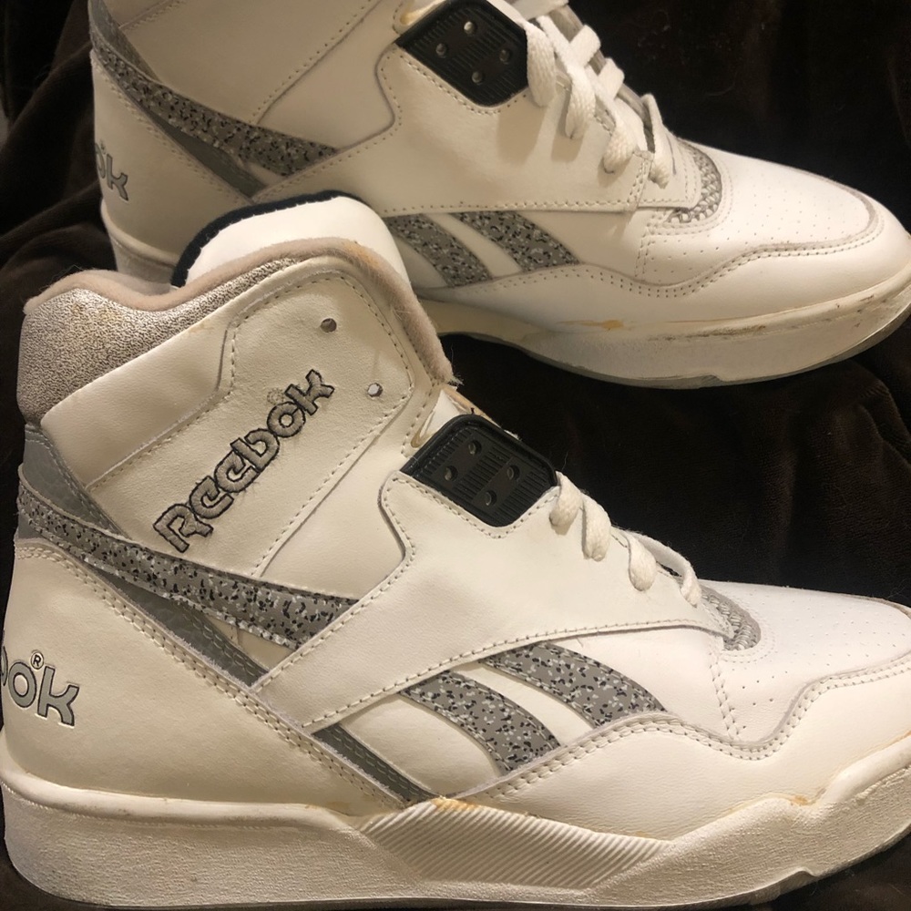 Reebok White and Gray Women's Sneakers